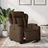 Image de vidaXL Fauteuil inclinable électrique Marron Tissu