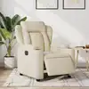 Image de vidaXL Fauteuil inclinable électrique Crème Tissu