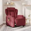 Image de vidaXL Fauteuil de massage inclinable électrique Rouge bordeaux Tissu