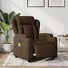 Image de vidaXL Fauteuil inclinable de massage électrique marron tissu