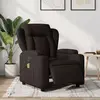 Image de vidaXL Fauteuil de massage inclinable électrique Marron foncé Tissu