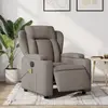 Image de vidaXL Fauteuil de massage inclinable électrique Taupe Tissu