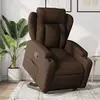 Image de vidaXL Fauteuil inclinable Marron Tissu