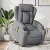Image de vidaXL Fauteuil de massage inclinable Gris clair Tissu