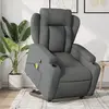 Image de vidaXL Fauteuil de massage inclinable Gris foncé Tissu