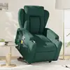 Image de vidaXL Fauteuil inclinable de massage Vert foncé Tissu