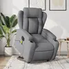 Image de vidaXL Fauteuil inclinable de massage électrique Gris clair Tissu
