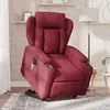 Image de vidaXL Fauteuil inclinable de massage électrique Rouge bordeaux Tissu