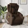 Image de vidaXL Fauteuil inclinable de massage électrique Marron Tissu