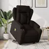 Image de vidaXL Fauteuil inclinable de massage électrique Marron foncé Tissu