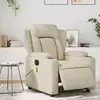 Image de vidaXL Fauteuil de massage inclinable électrique crème similicuir