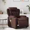 Image de vidaXL Fauteuil de massage inclinable électrique marron similicuir