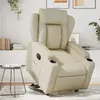 Image de vidaXL Fauteuil inclinable Crème Similicuir