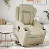 Image de vidaXL Fauteuil inclinable de massage Crème Similicuir