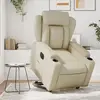 Image de vidaXL Fauteuil inclinable électrique crème similicuir