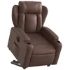 Image de vidaXL Fauteuil inclinable électrique marron similicuir