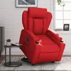 Image de vidaXL Fauteuil inclinable électrique rouge similicuir