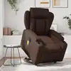 Image de vidaXL Fauteuil inclinable de massage électrique marron similicuir