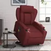 Image de vidaXL Fauteuil inclinable de massage électrique rouge bordeaux