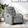 Image de vidaXL Fauteuil inclinable électrique Gris clair Tissu