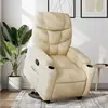 Image de vidaXL Fauteuil inclinable Crème Tissu