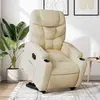 Image de vidaXL Fauteuil inclinable électrique crème tissu