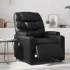 Image de vidaXL Fauteuil de massage inclinable électrique noir similicuir