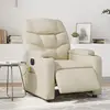 Image de vidaXL Fauteuil de massage inclinable électrique crème similicuir