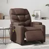 Image de vidaXL Fauteuil de massage inclinable électrique marron similicuir