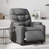Image de vidaXL Fauteuil de massage inclinable électrique gris similicuir