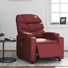 Image de vidaXL Fauteuil de massage inclinable électrique rouge bordeaux