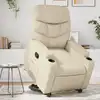 Image de vidaXL Fauteuil inclinable Crème Similicuir
