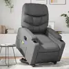 Image de vidaXL Fauteuil inclinable de massage Gris Similicuir