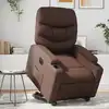 Image de vidaXL Fauteuil inclinable électrique marron similicuir