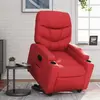 Image de vidaXL Fauteuil inclinable électrique rouge similicuir