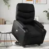 Image de vidaXL Fauteuil inclinable de massage électrique noir similicuir