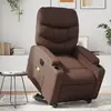 Image de vidaXL Fauteuil inclinable de massage électrique marron similicuir