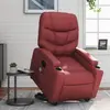 Image de vidaXL Fauteuil inclinable de massage électrique rouge bordeaux