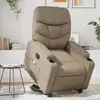 Image de vidaXL Fauteuil inclinable de massage électrique cappuccino similicuir