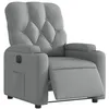 Image de vidaXL Fauteuil inclinable électrique Gris clair Tissu