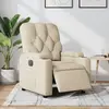 Image de vidaXL Fauteuil inclinable électrique Crème Tissu