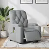 Image de vidaXL Fauteuil de massage inclinable électrique gris clair tissu