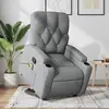 Image de vidaXL Fauteuil de massage inclinable Gris clair Tissu