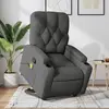 Image de vidaXL Fauteuil de massage inclinable Gris foncé Tissu