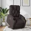Image de vidaXL Fauteuil inclinable électrique marron foncé tissu