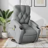 Image de vidaXL Fauteuil inclinable de massage électrique Gris clair Tissu