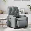 Image de vidaXL Fauteuil de massage inclinable électrique gris similicuir