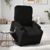 Image de vidaXL Fauteuil inclinable de massage Noir Similicuir