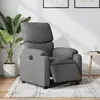 Image de vidaXL Fauteuil inclinable électrique Gris foncé Tissu