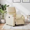 Image de vidaXL Fauteuil inclinable électrique Crème Tissu